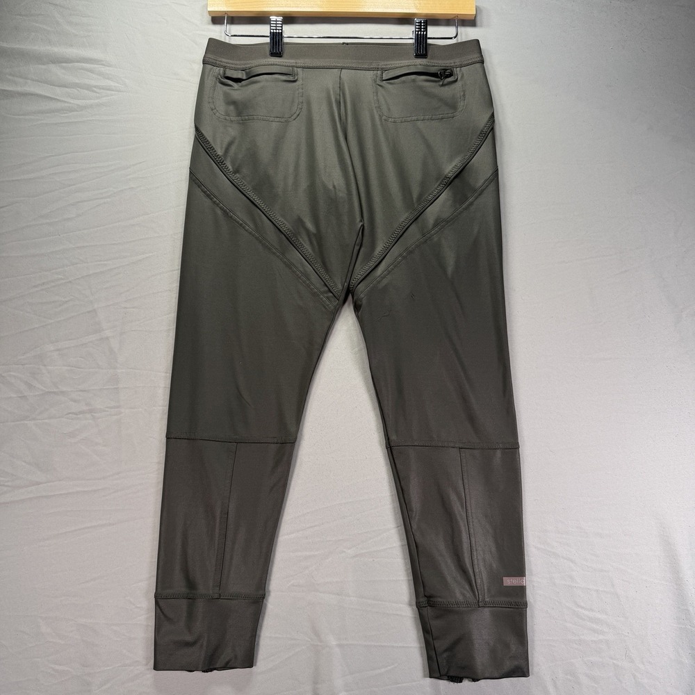 Adidas X Stella Mccartney Pants Womens Medium Gray Zipper Pockets Stretch
